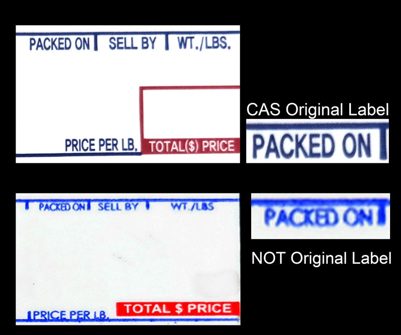 CAS LST-8000 Printing Scale Label, 58 x 30 mm, Non-UPC, 12 Rolls Per Case - Image 3